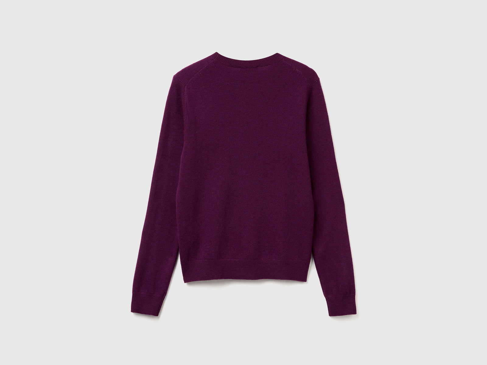 Maglia girocollo viola in lana Merino da donna prugna 2 | Benetton Outlet