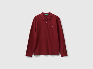 Polo a manica lunga 100% cotone
