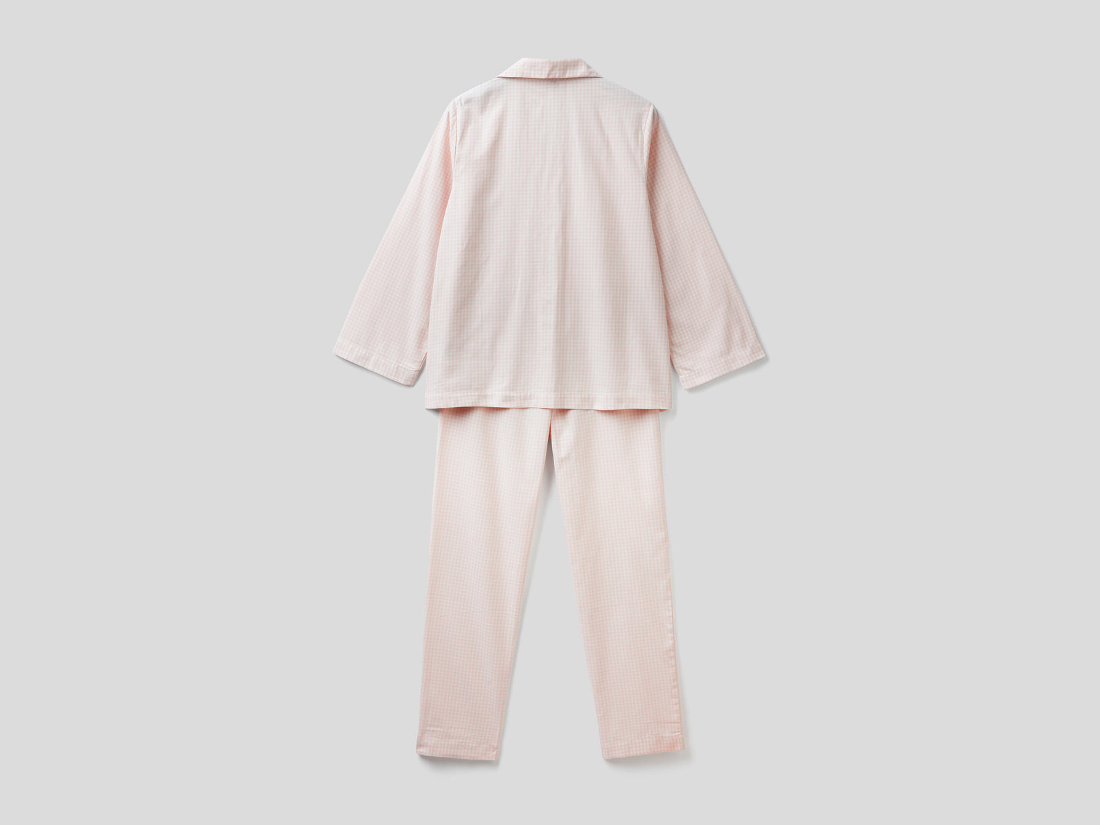 Pigiama vichy in cotone da donna beige 2 | Benetton Outlet