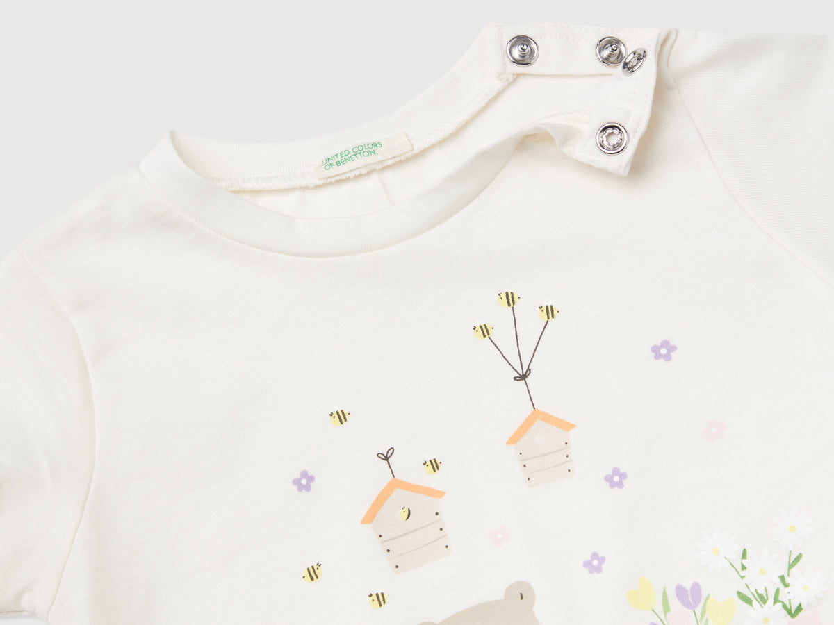 Maglietta in cotone bio con stampa