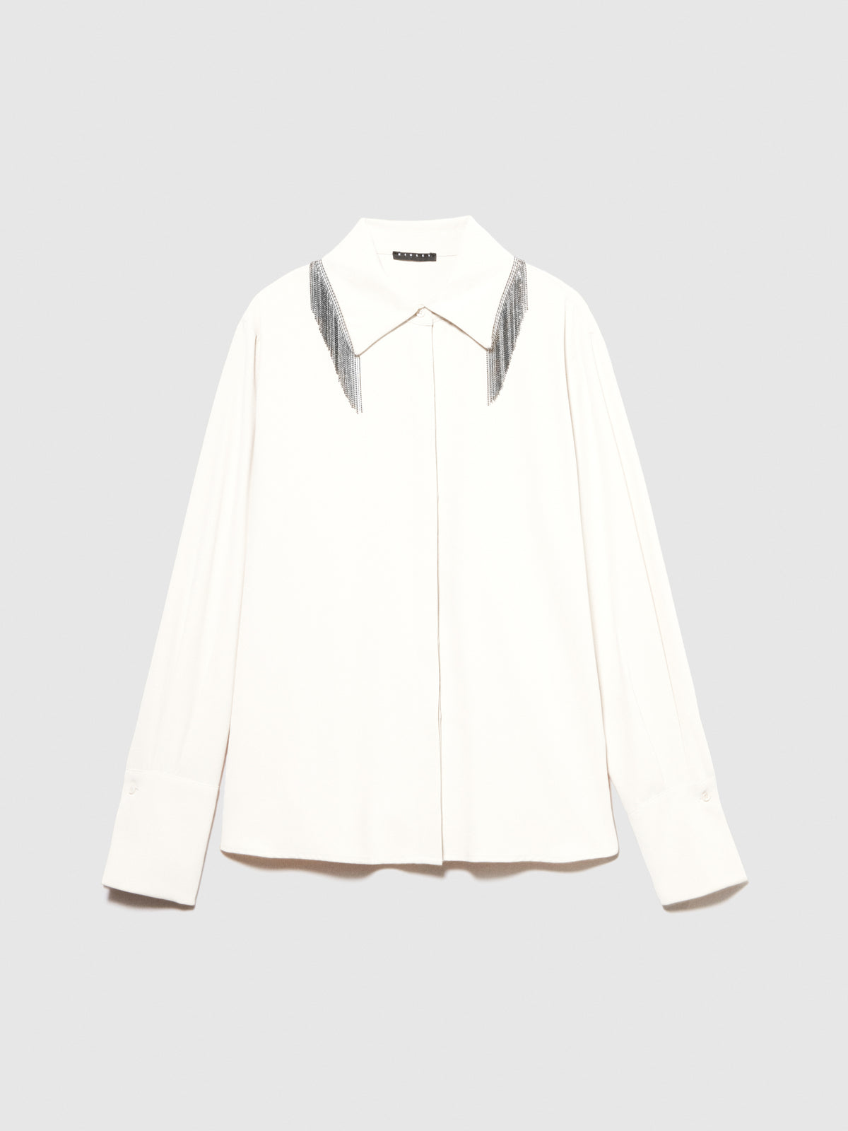 Camicia con applicazione silver