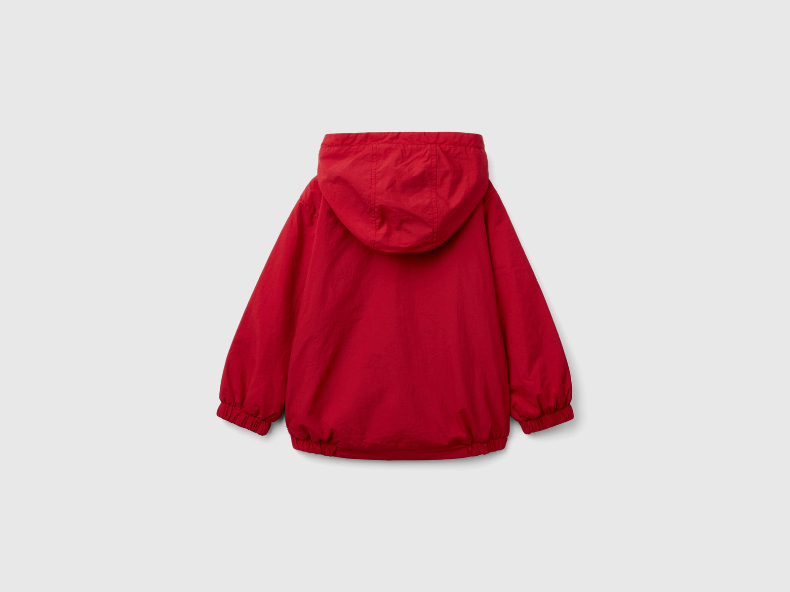 Giubbino con cappuccio oversize da bimbo rosso 2 | Benetton Outlet