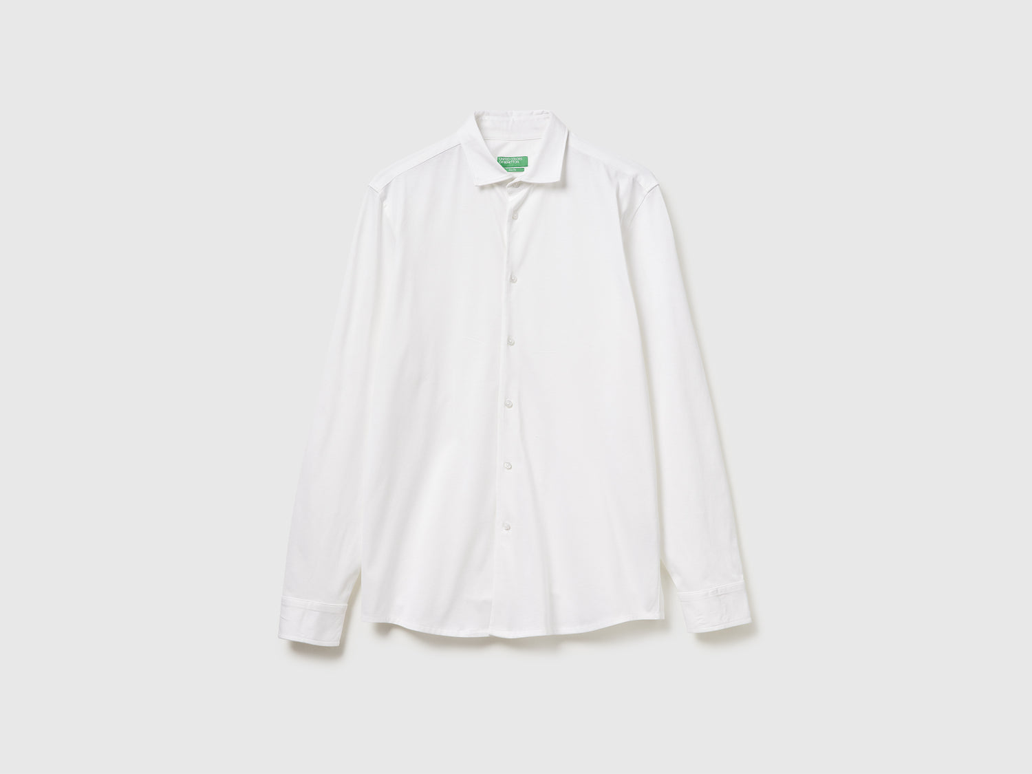 Camicia slim fit da uomo bianco | Benetton Outlet