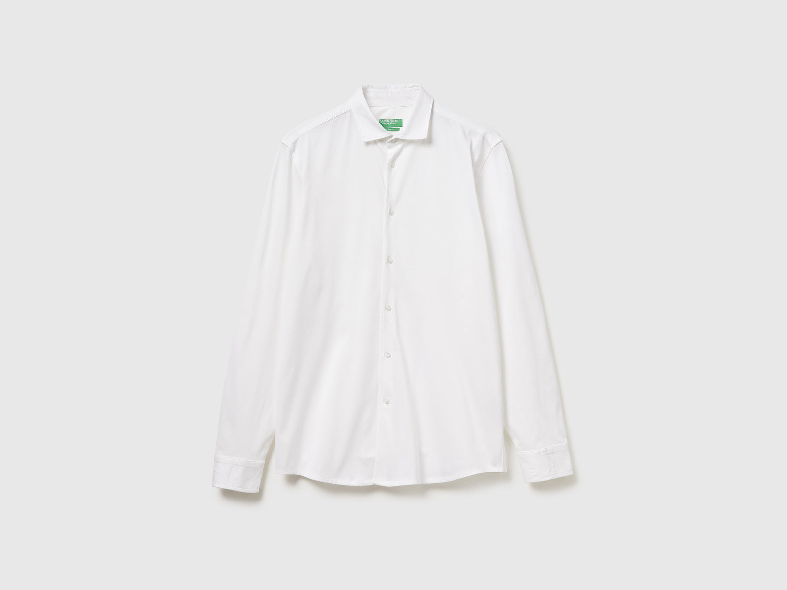 Camicia slim fit da uomo bianco | Benetton Outlet