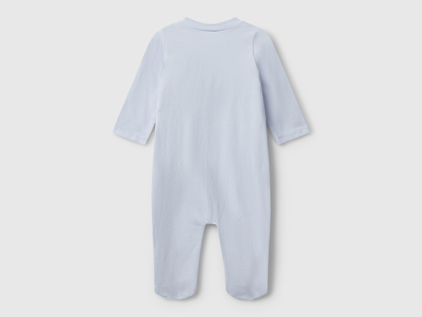 Tuta con stampa coniglietto da neonato celeste 2 | Benetton Outlet