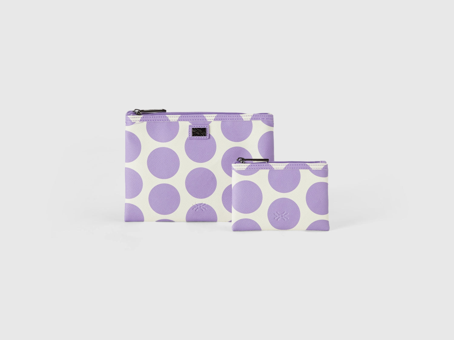 Due bustine a pois lilla da donna bianco | Benetton Outlet