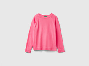 Maglia girocollo in misto lana e cashmere