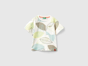 T-shirt con stampa foglie