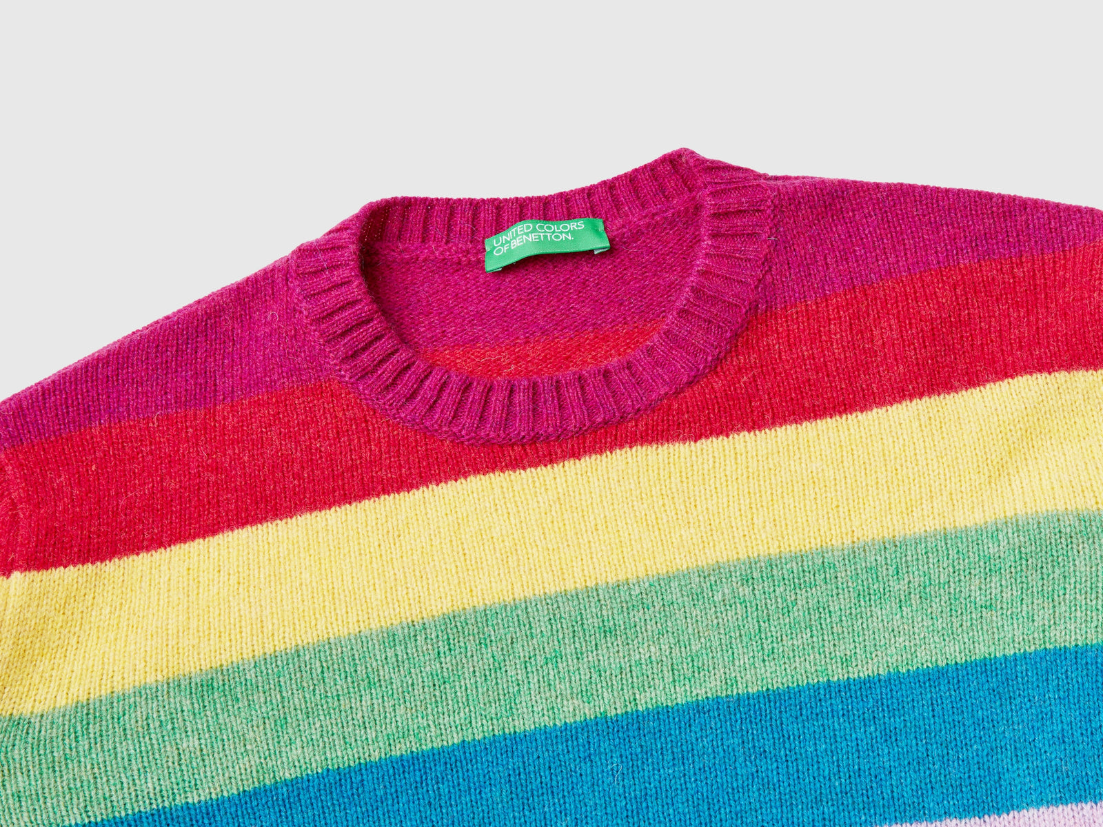 Maglia a righe in pura lana Shetland da donna multi-color 3 | Benetton Outlet