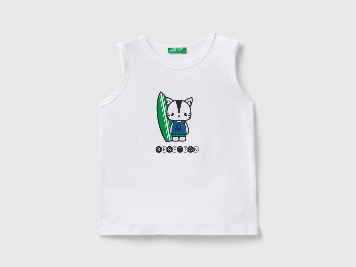 Canotta 100% cotone bio con logo