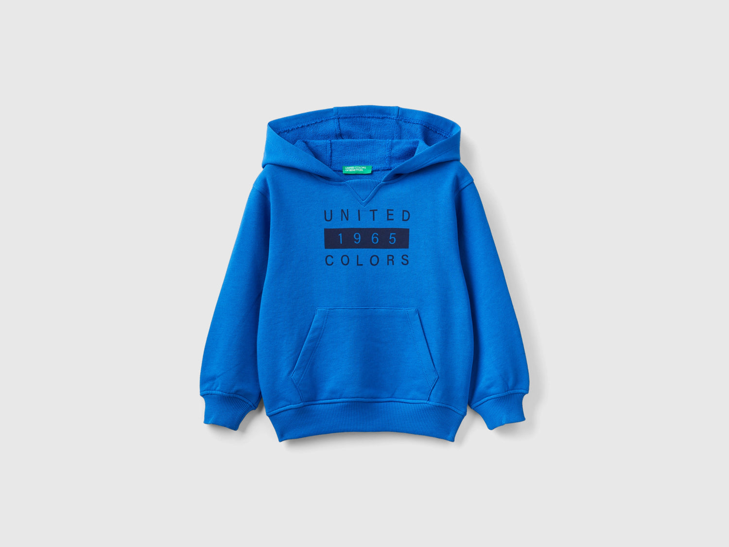 Felpa con cappuccio 100% cotone da bimbo bluette | Benetton Outlet
