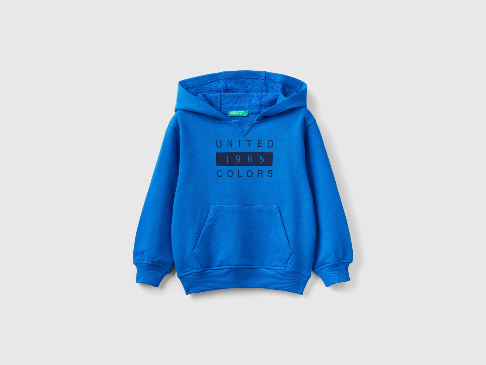 Felpa con cappuccio 100% cotone da bimbo bluette | Benetton Outlet