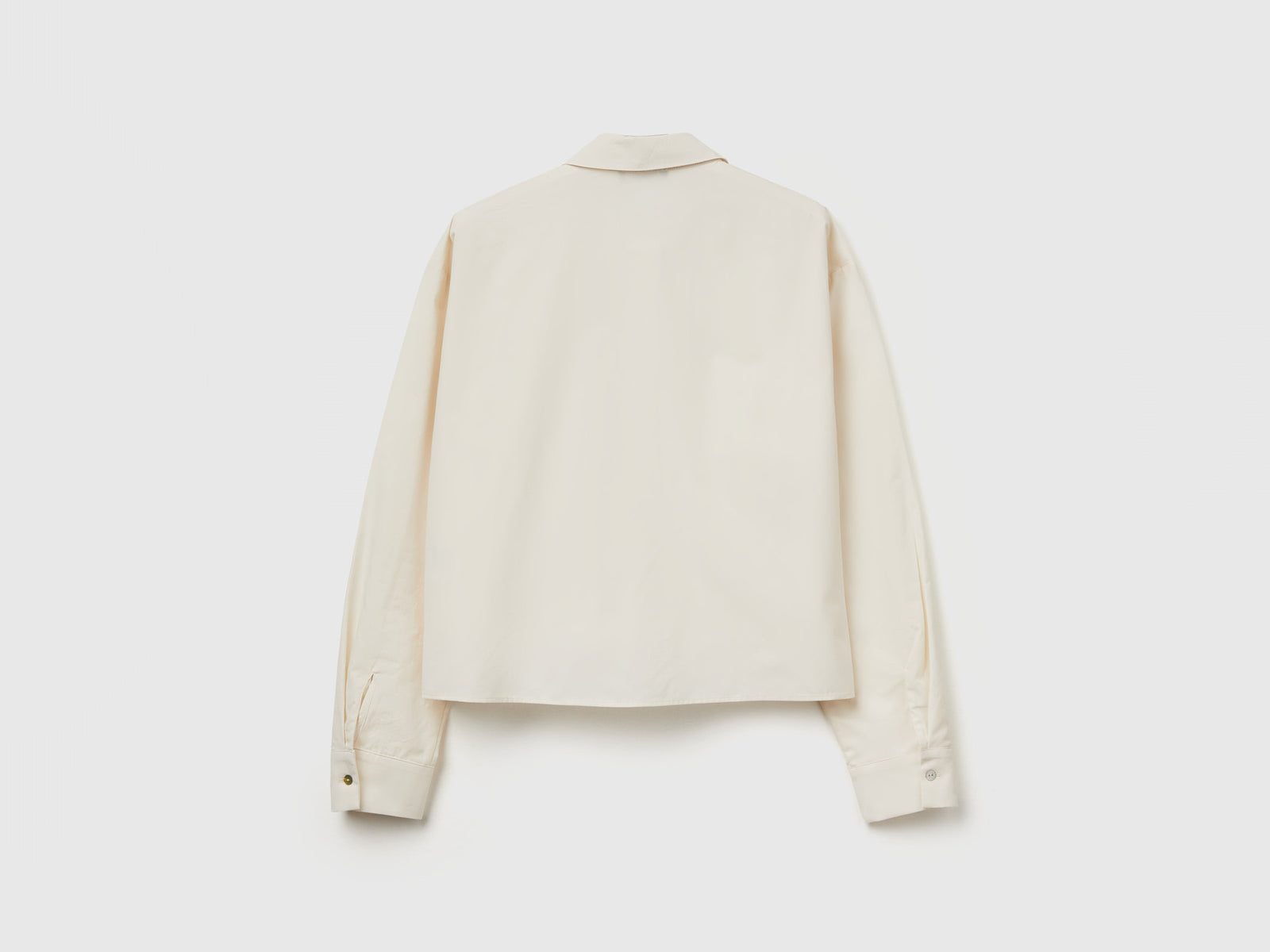 Camicia con ricamo floreale da donna bianco panna 2 | Benetton Outlet