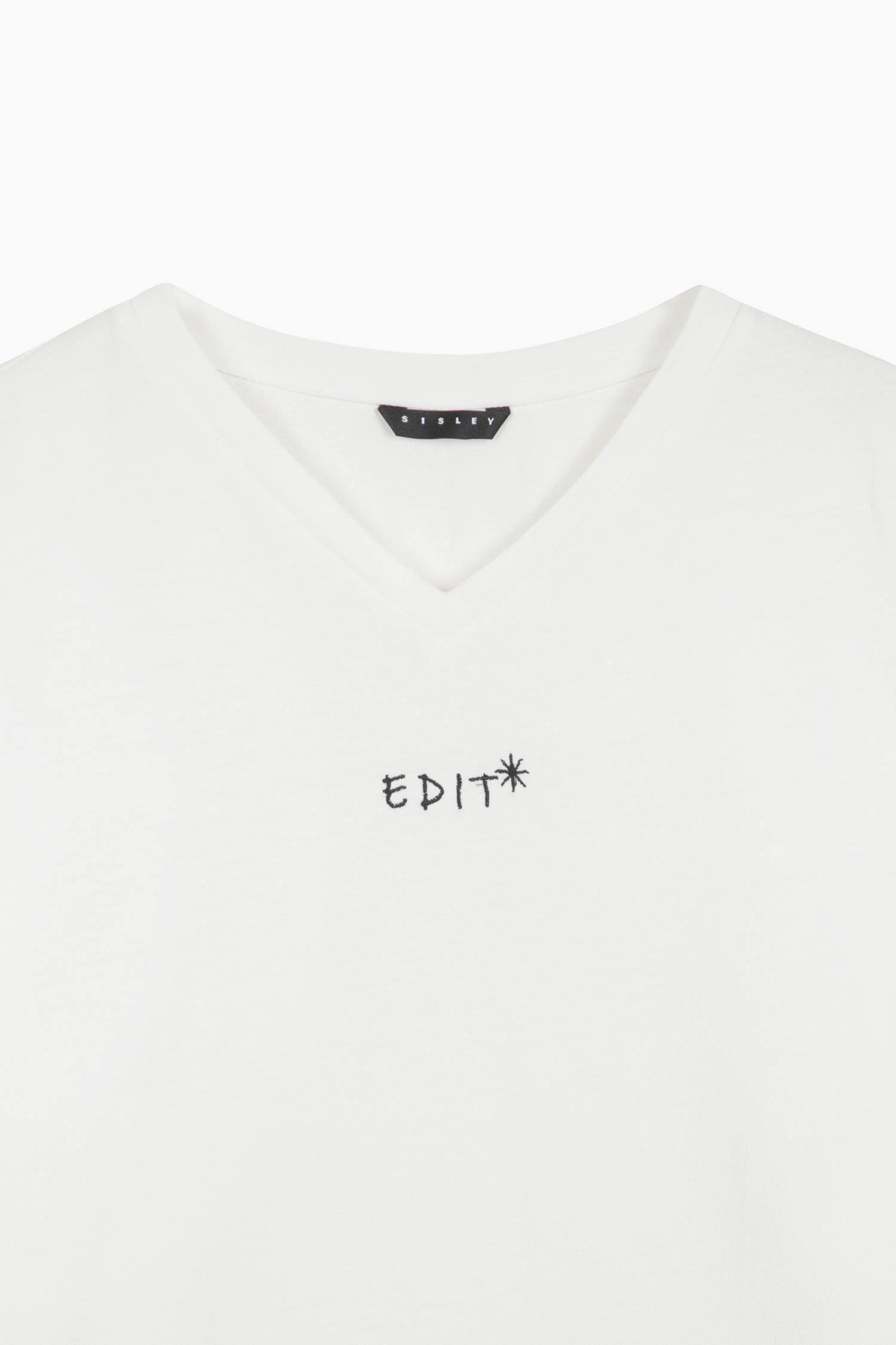 T-shirt con stampa lettering da donna bianco panna 3 | Sisley Outlet