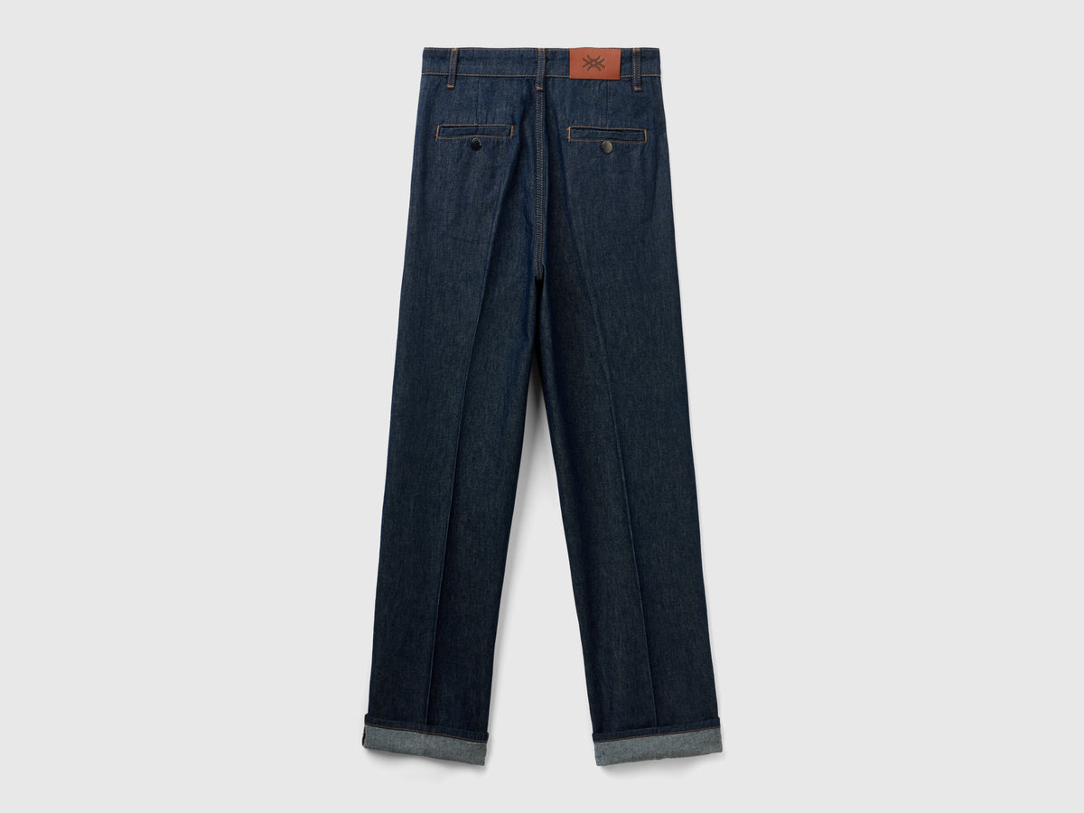 Jeans straight a vita alta