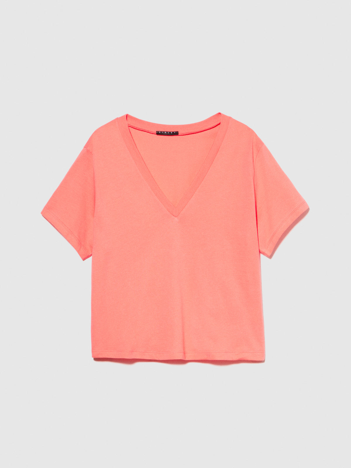 T-shirt scollo a V 100% cotone bio