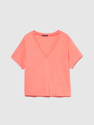 T-shirt scollo a V 100% cotone bio