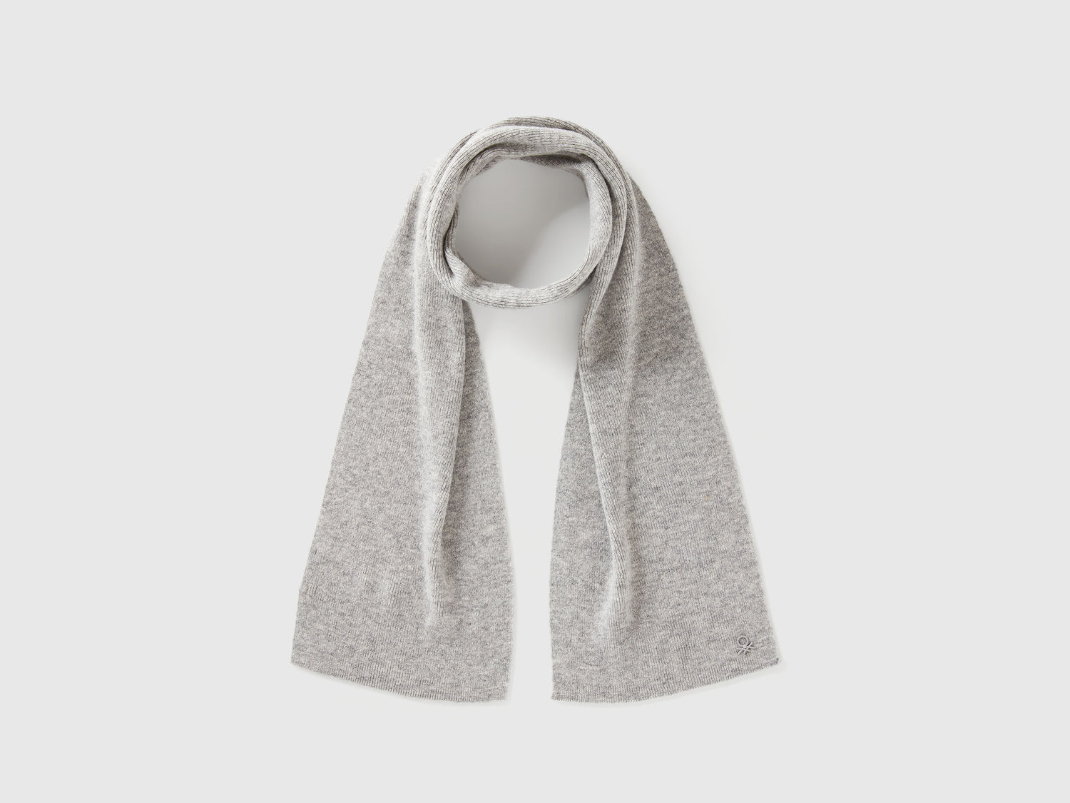 Sciarpa in misto lana da bambino grigio chiaro | Benetton Outlet