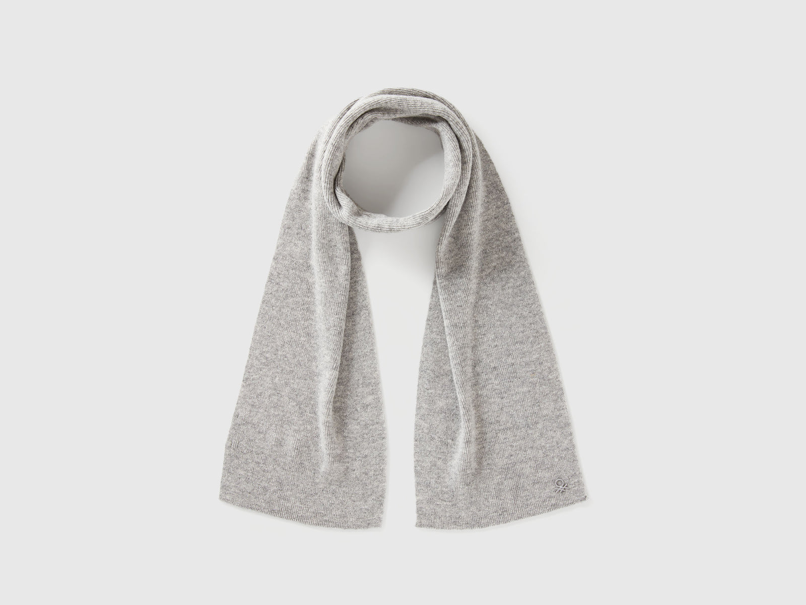 Sciarpa in misto lana da bambino grigio chiaro | Benetton Outlet