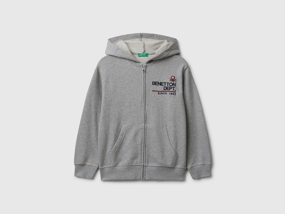 Felpa con zip e cappuccio
