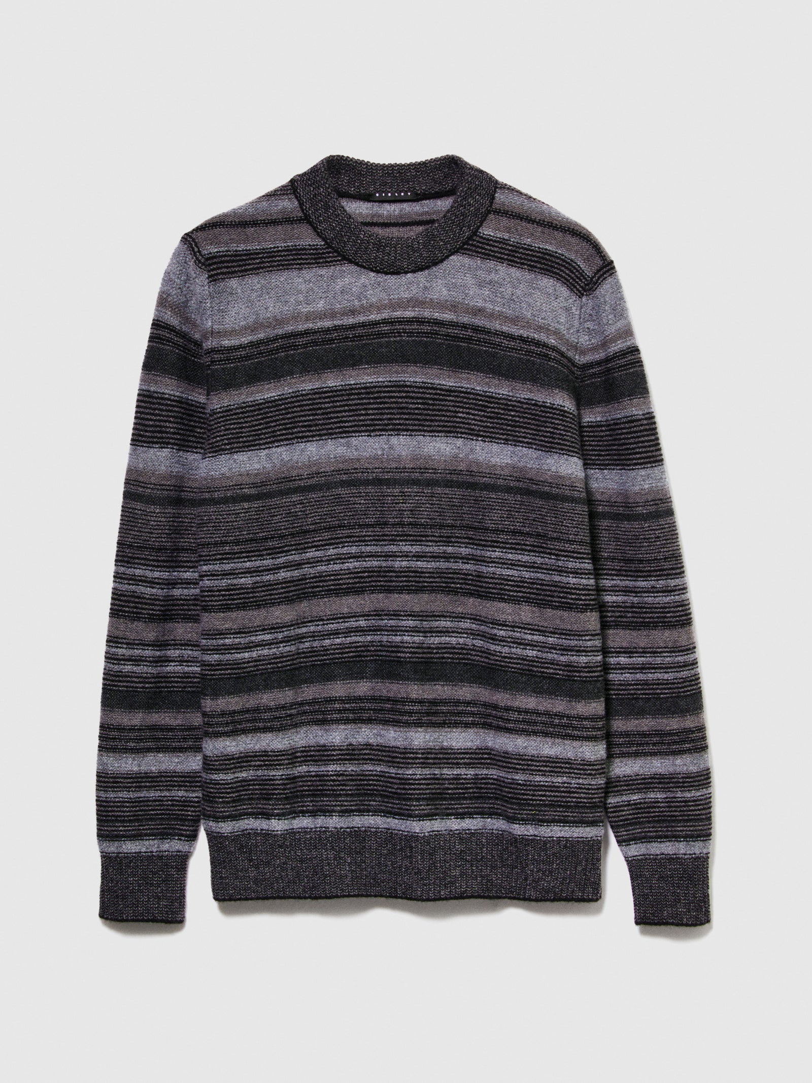 Maglia rigata da uomo grigio scuro | Sisley Outlet