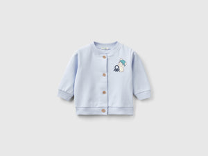 Warm sweatshirt with animal print