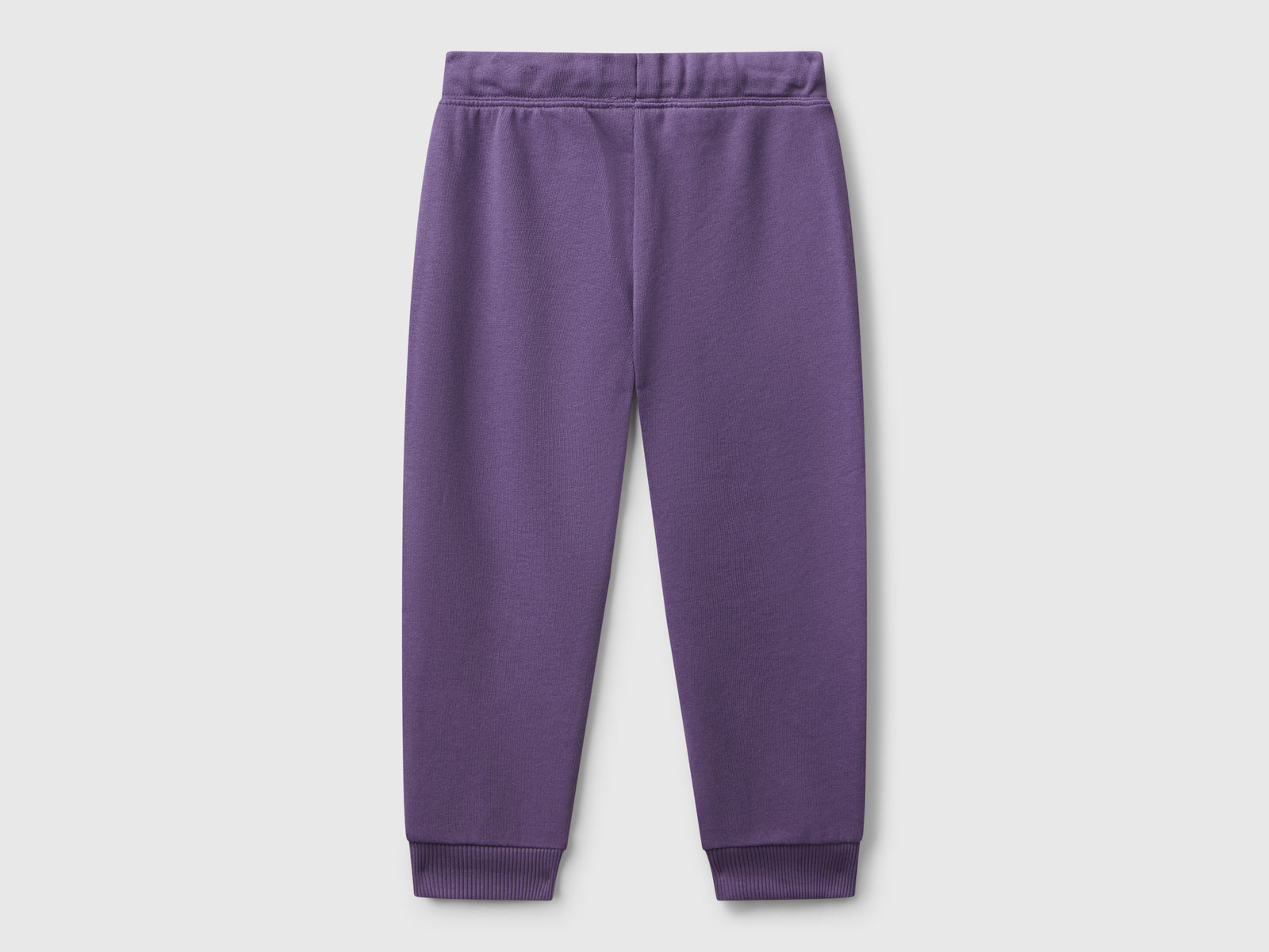 Pantaloni in felpa di cotone da bimba viola 2 | Benetton Outlet