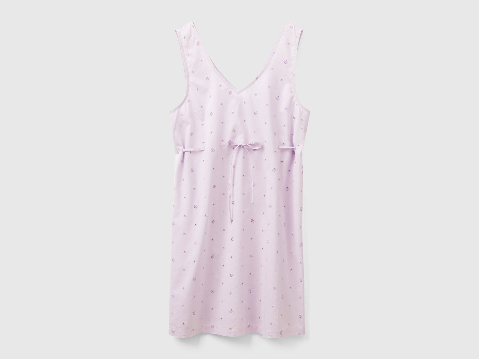 Camicia da notte con ricami sangallo da donna lilla | Benetton Outlet