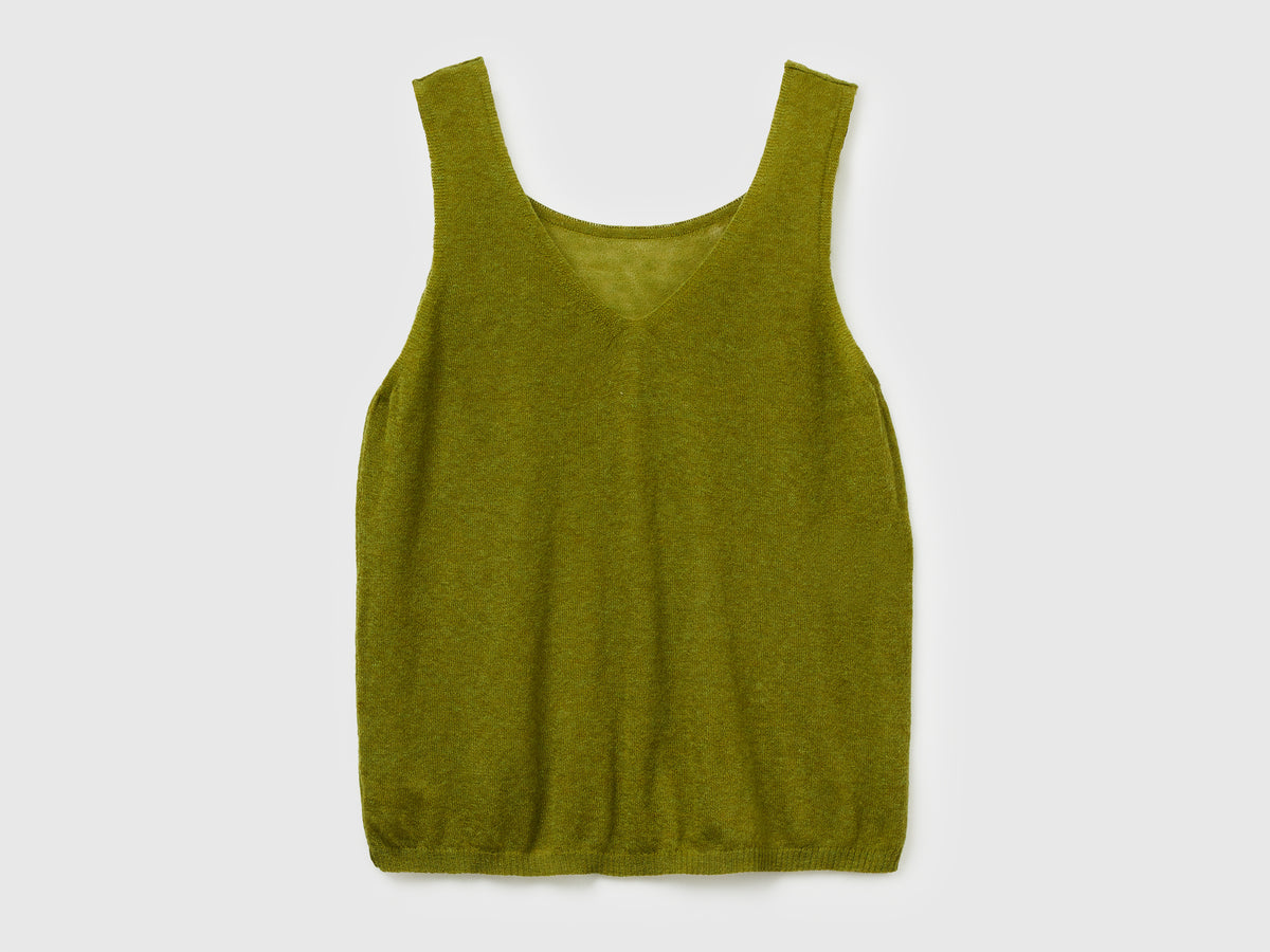 Canotta reversibile in misto alpaca