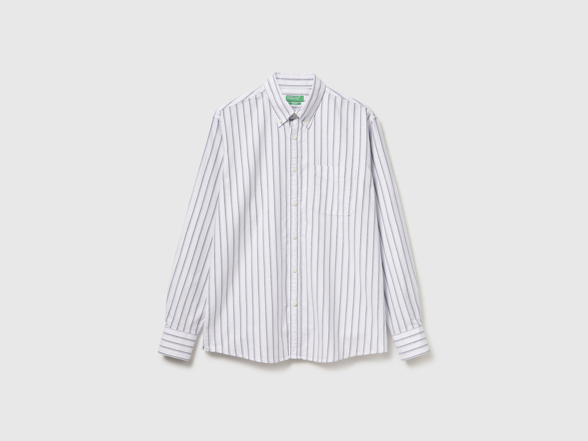 Camicia a righe regular fit button down