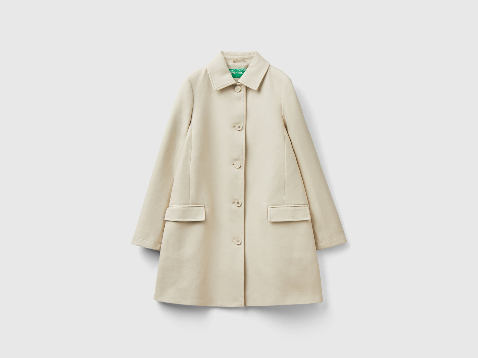 Spolverino in puro cotone da donna beige | Benetton Outlet