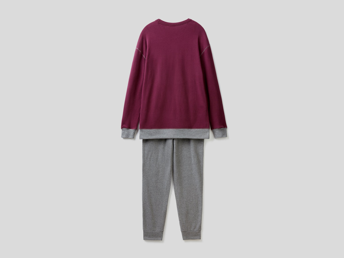 Caldo pigiama in misto cotone stretch