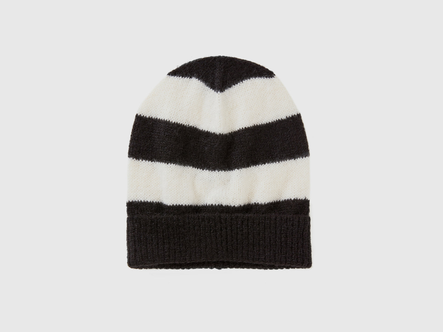 Berretto a righe bicolor da donna nero | Benetton Outlet