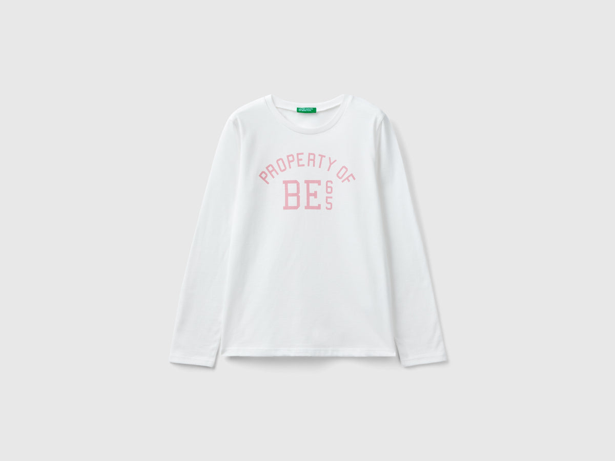 T-shirt con stampa lettering