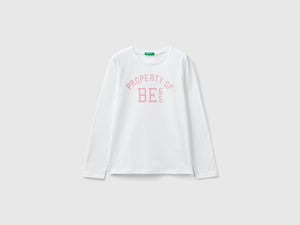 T-shirt con stampa lettering