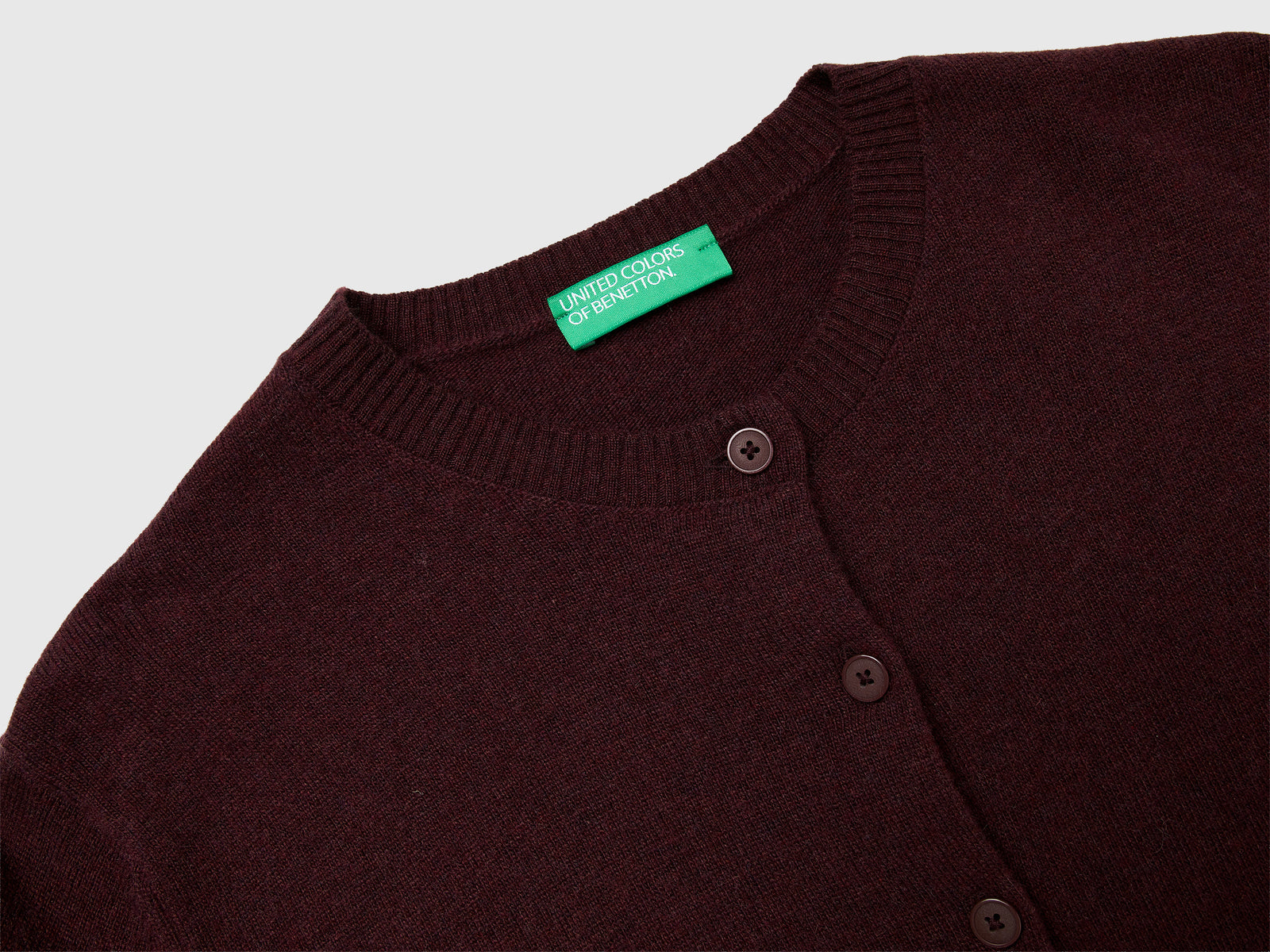 Cardigan in misto lana e cashmere da donna bordeaux 3 | Benetton Outlet