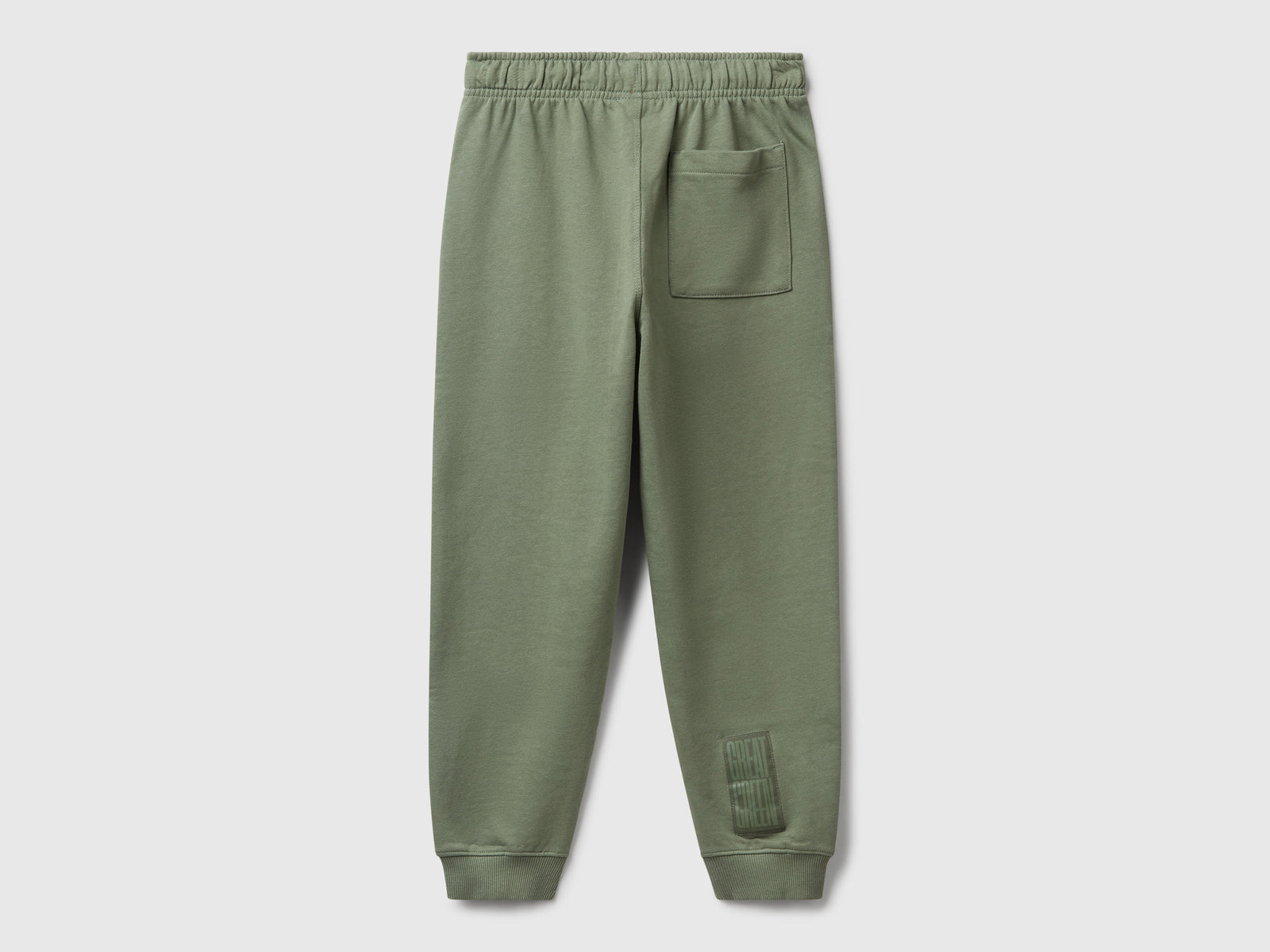 Joggers in puro cotone da bambino verde militare 2 | Benetton Outlet