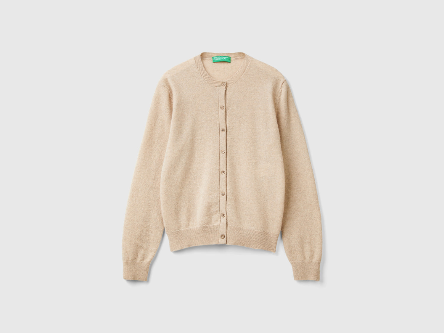 Cardigan in puro cashmere da donna beige | Benetton Outlet