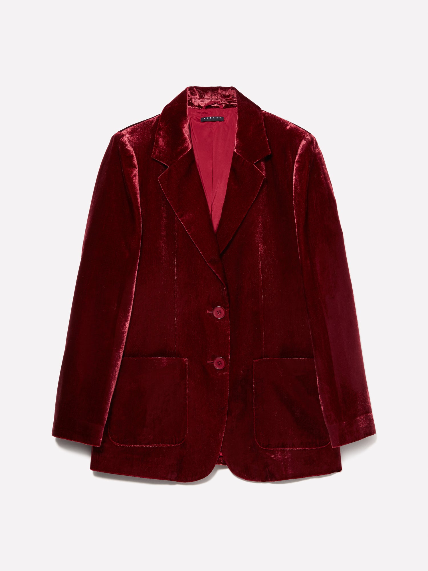 Blazer in velluto da donna bordeaux | Sisley Outlet
