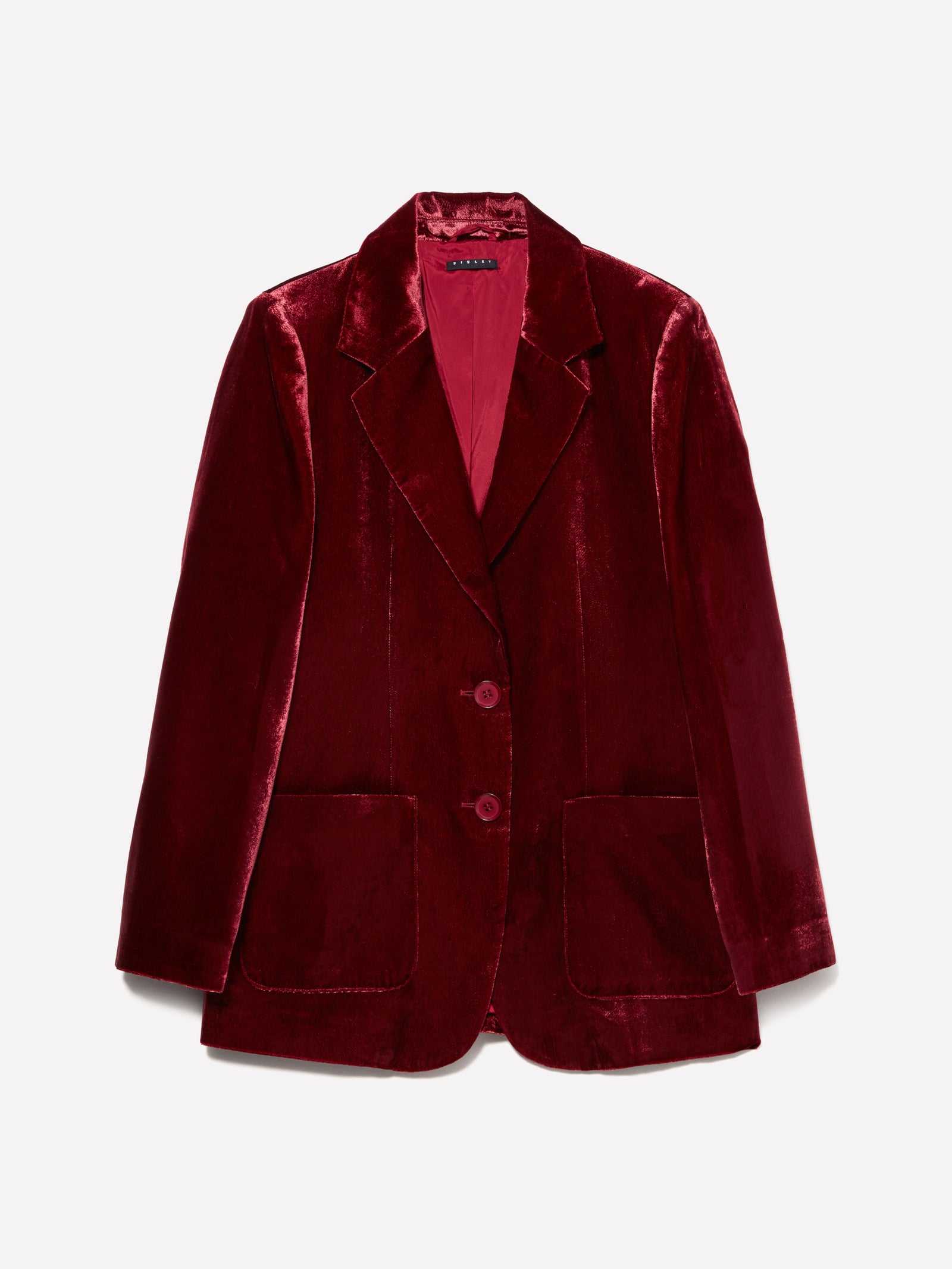 Blazer in velluto da donna bordeaux | Sisley Outlet