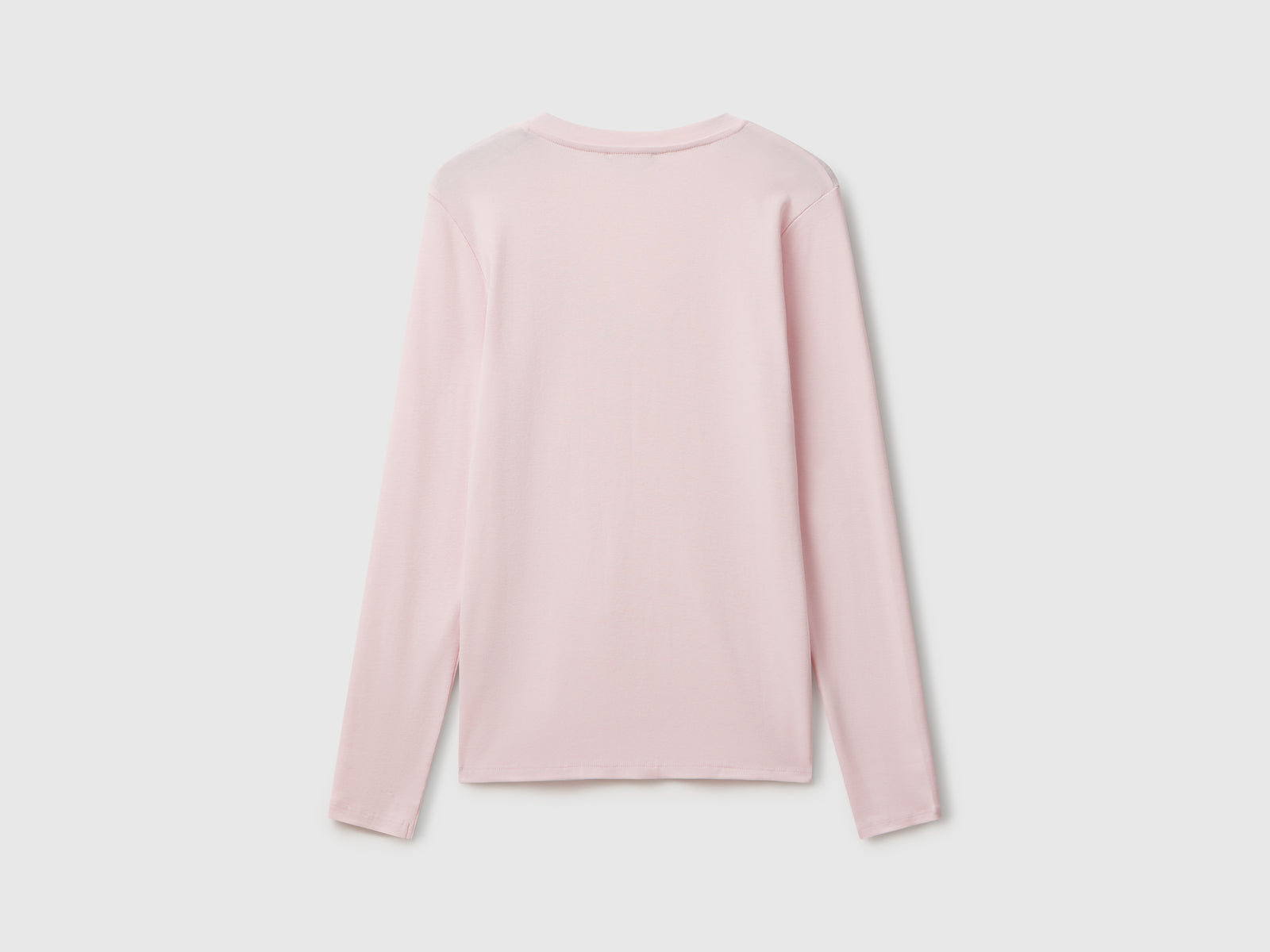 T-shirt con scollo a V da donna rosa 2 | Benetton Outlet