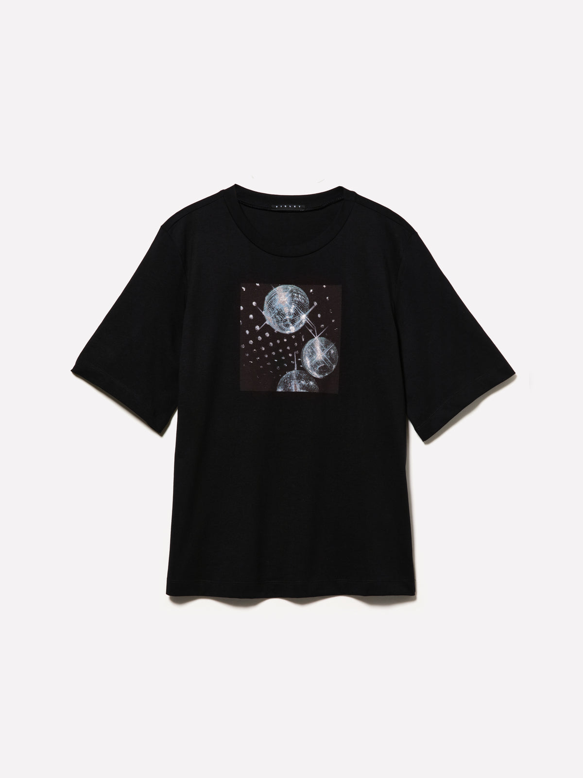 T-shirt boy fit 100% cotone bio con stampa disco