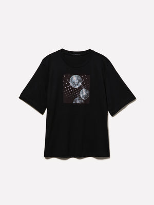T-shirt boy fit 100% cotone bio con stampa disco