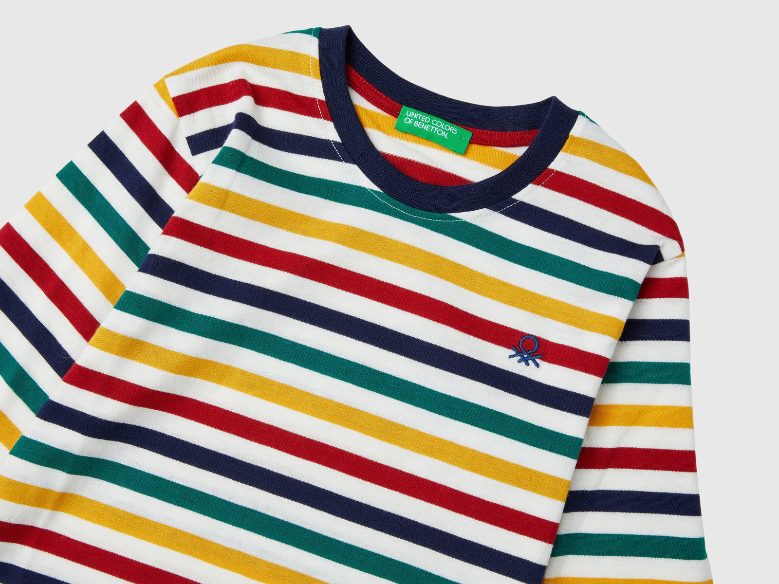 T-shirt a righe 100% cotone da bimbo multi-color 3 | Benetton Outlet