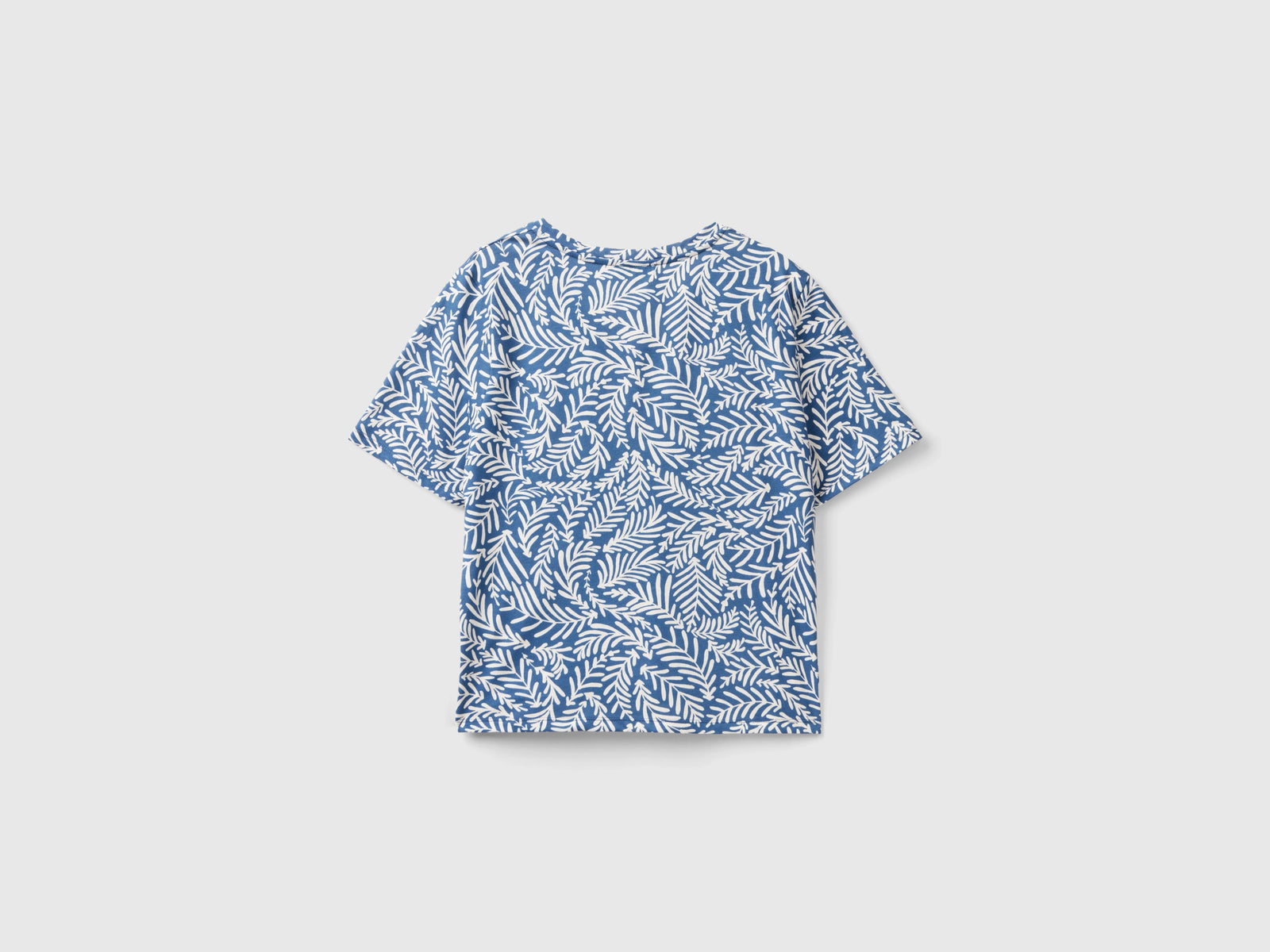T-shirt fantasia in cotone a fibra lunga da donna avio 2 | Benetton Outlet