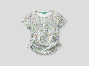 Floral T-shirt with tie straps