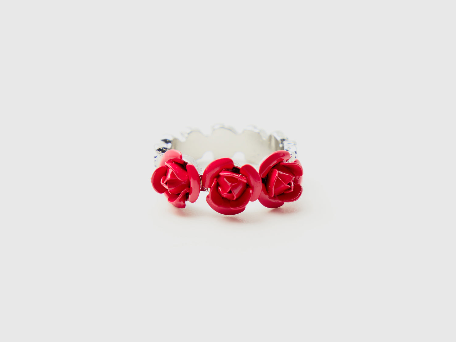 Anello con rose da donna rosso | Benetton Outlet