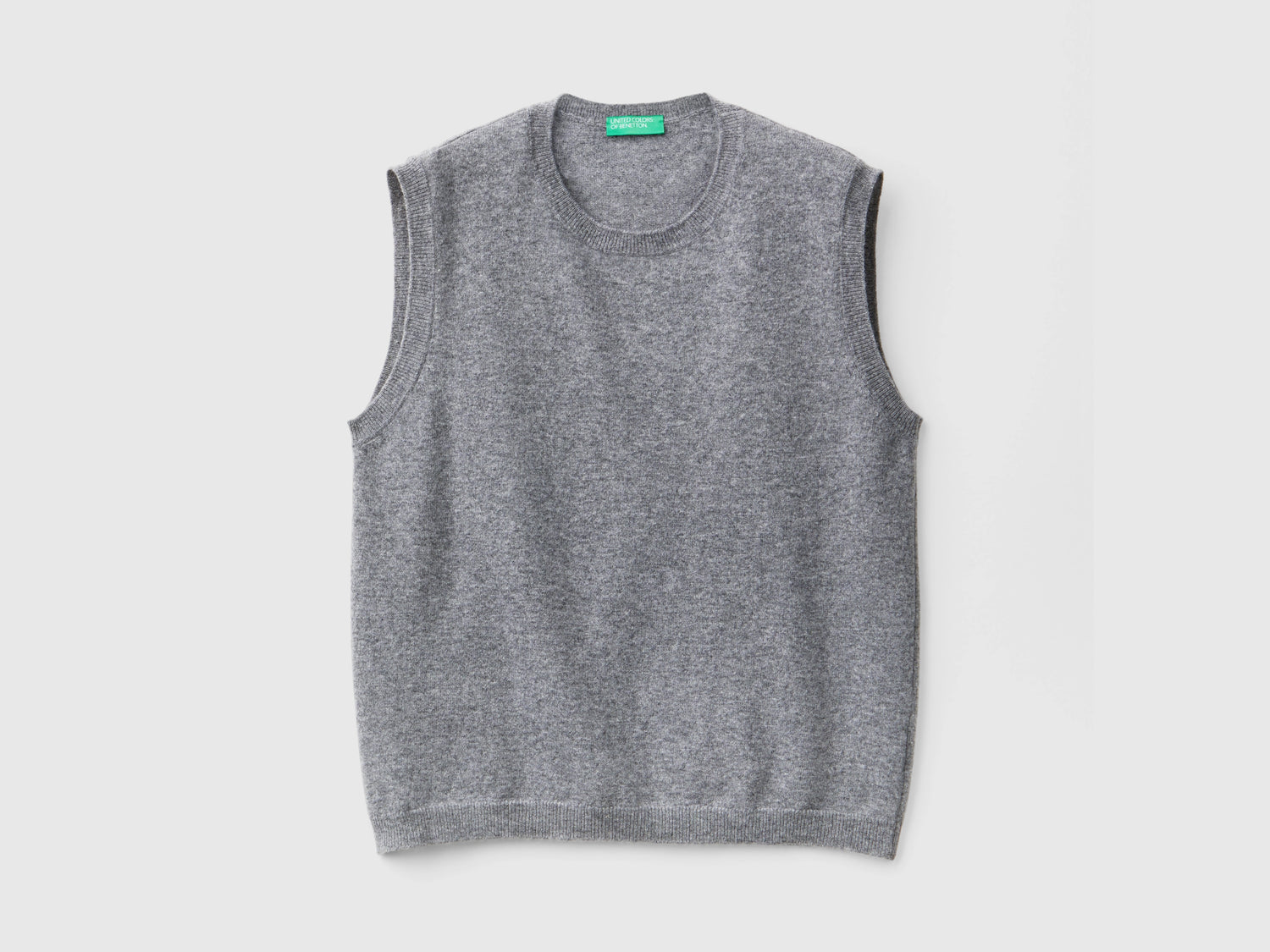 Gilet in pura lana Merino da donna grigio scuro | Benetton Outlet