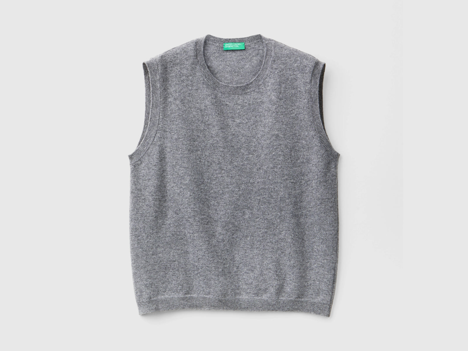 Gilet in pura lana Merino da donna grigio scuro | Benetton Outlet