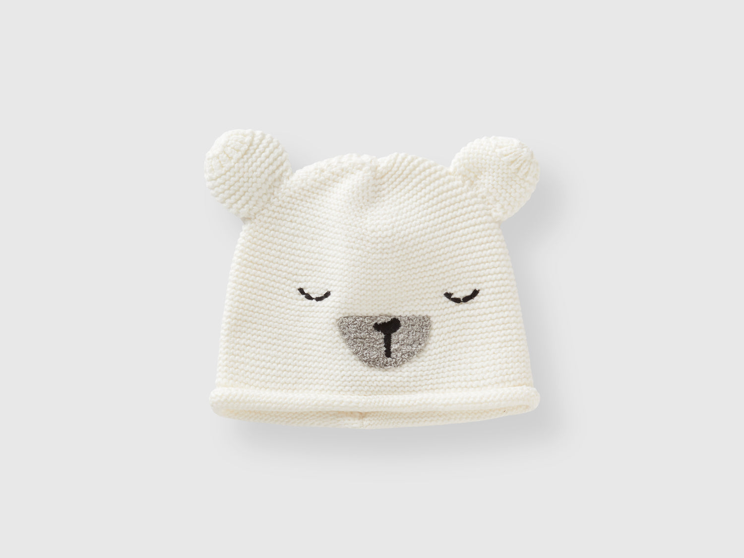 Cappellino crochet con applicazioni da neonato bianco panna | Benetton Outlet